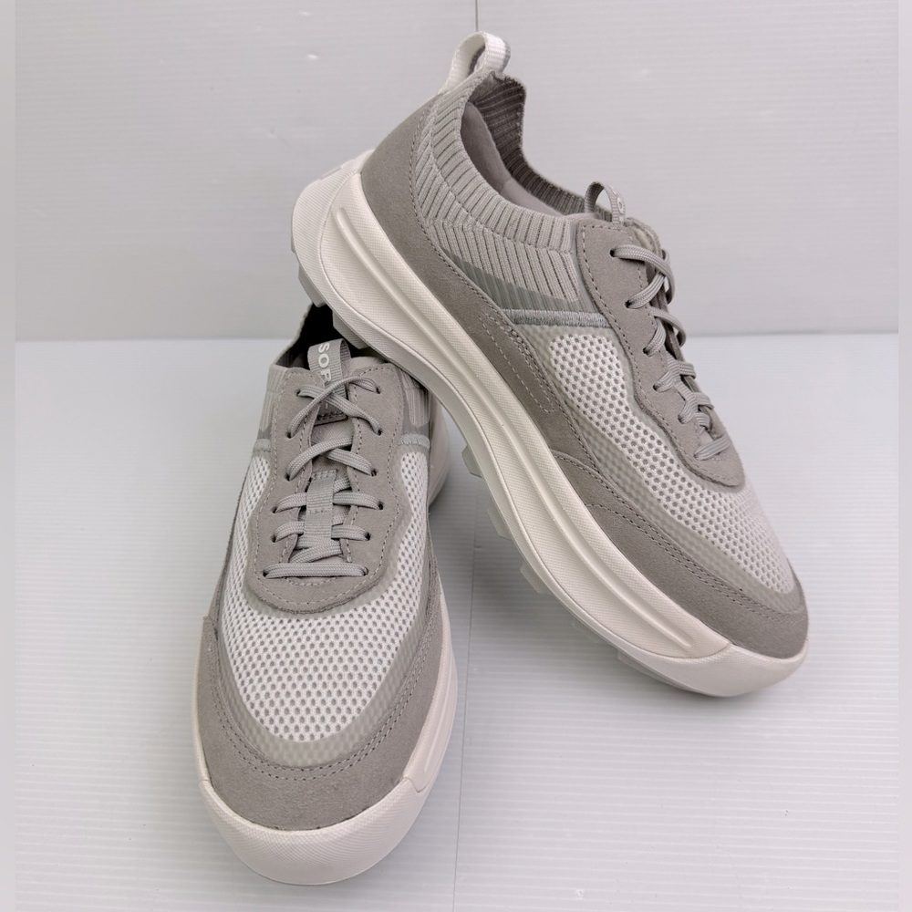 SOREL ONA 503 Knit Low Top Moonstone Dove Platform Sneaker Women’s 9 Gray/ White